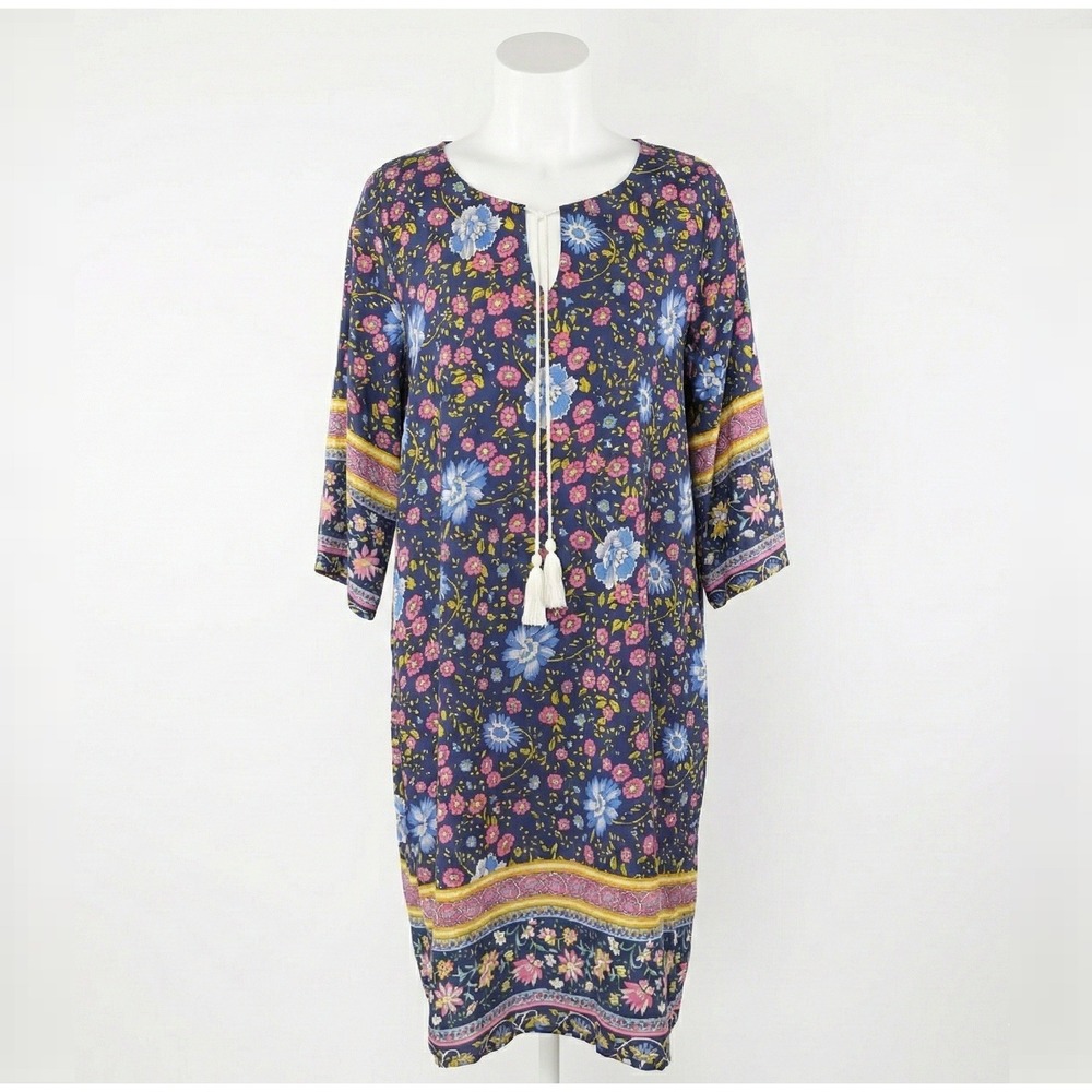 Floral Boho Tunic Dress MED/LARGE Loose Summer Vacation Spring Brunch